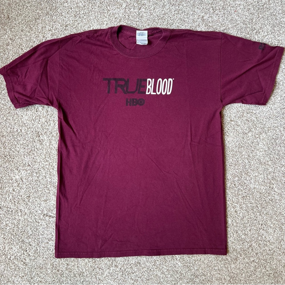 True Blood Maroon Short Sleeve Tee
